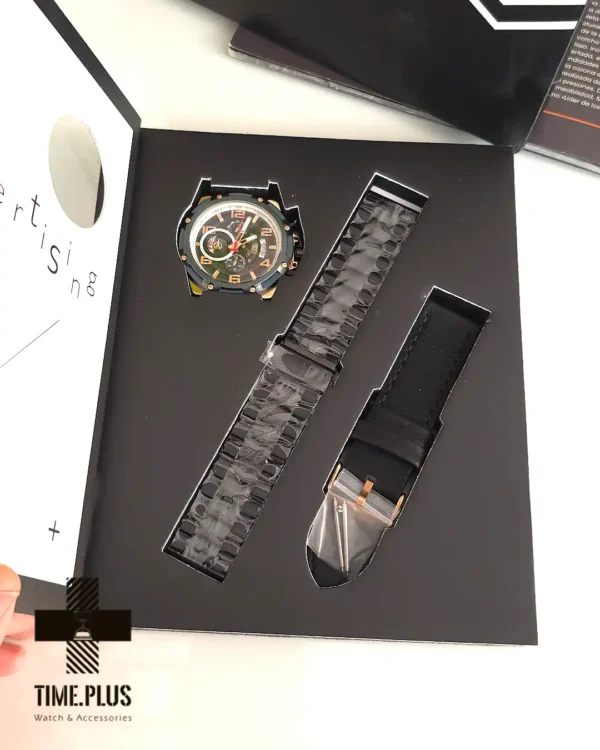 ساعت مچی مردانه T5 مدل 3706G مشکی عدد رزگلد