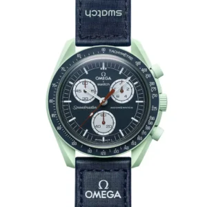 ساعت مچی زنانه امگاسواچ مدل Mission To the Sun سبز و سرمه‌ای