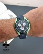 ساعت مچی زنانه امگاسواچ مدل Mission To the Sun سبز و سرمه‌ای