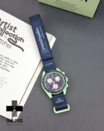 ساعت مچی مردانه امگاسواچ مدل Mission To the Sun سبز و سرمه‌ای