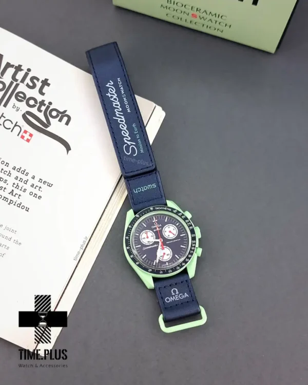 ساعت مچی مردانه امگاسواچ مدل Mission To the Sun سبز و سرمه‌ای