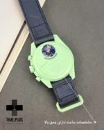 ساعت مچی زنانه امگاسواچ مدل Mission To the Sun سبز و سرمه‌ای