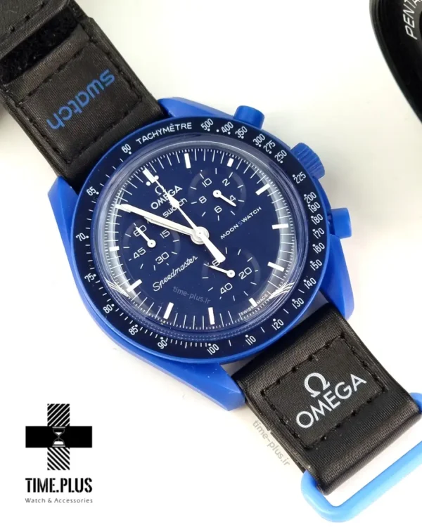 ساعت مچی مردانه امگاسواچ مدل Mission To Neptune مشکی و آبی