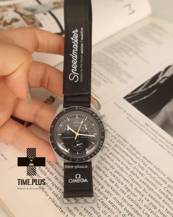 ساعت مچی زنانه امگاسواچ مدل Mission To The Moon Moonshine Gold طوسی