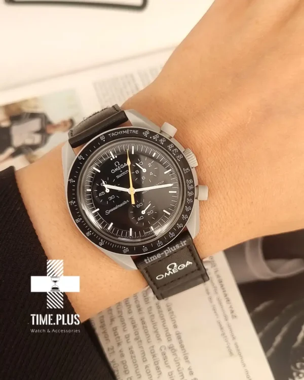 ساعت مچی مردانه امگاسواچ مدل Mission To The Moon Moonshine Gold طوسی