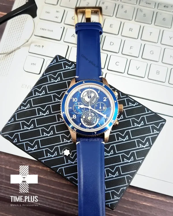 ساعت مچی مردانه مون‌بلان سرمه ای