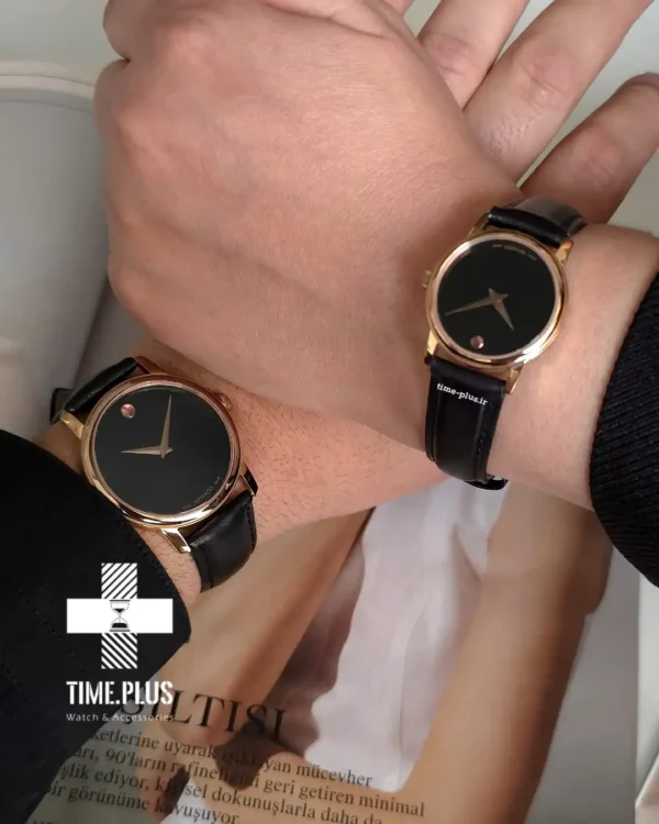 ساعت مچی ست زنانه و مردانه موادو مشکی