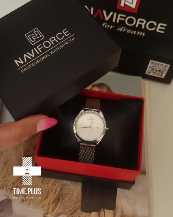 ساعت مچی زنانه نیوی فورس مدل NF5015 نقره ای