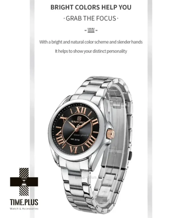 ساعت مچی زنانه نیوی فورس مدل NF5037 نقره ای