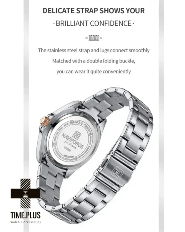 ساعت مچی زنانه نیوی فورس مدل NF5037 نقره ای