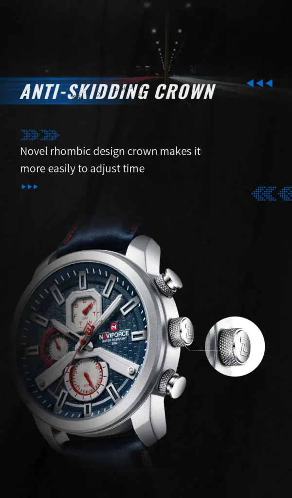 ساعت مچی مردانه نیوی فورس مدل NF9211 سرمه ای