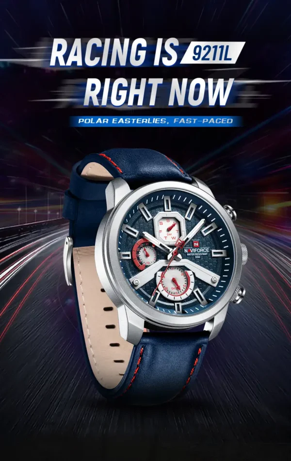 ساعت مچی مردانه نیوی فورس مدل NF9211 سرمه ای