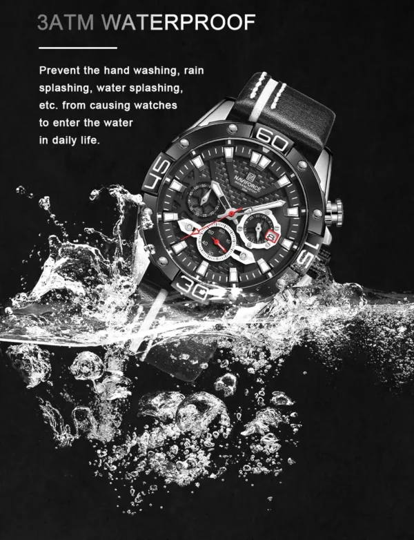 ساعت مچی مردانه نیوی فورس مشکی