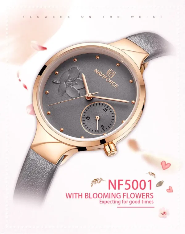 ساعت مچی زنانه نیوی فورس مدل NF 5001L رزگلد