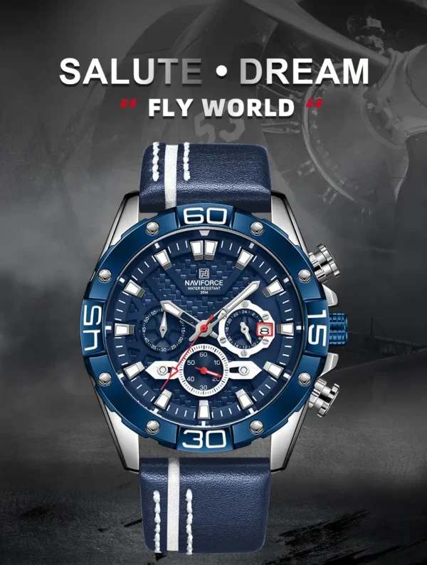 ساعت مچی مردانه نیوی فورس سرمه‌ای