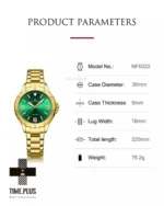ساعت مچی زنانه نیوی فورس مدل NF5022 طلایی