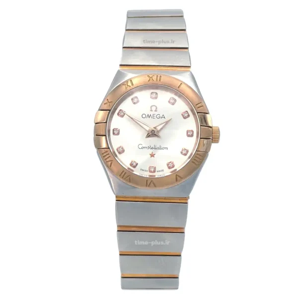 ساعت مچی زنانه امگا نقره ای و رزگلد