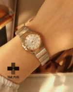 ساعت مچی زنانه امگا نقره ای و رزگلد