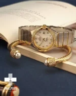 ساعت مچی زنانه امگا نقره ای و طلایی