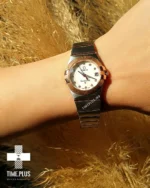 ساعت مچی زنانه امگا نقره ای و رز گلد