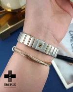 ساعت مچی زنانه امگا نقره ای و طلایی