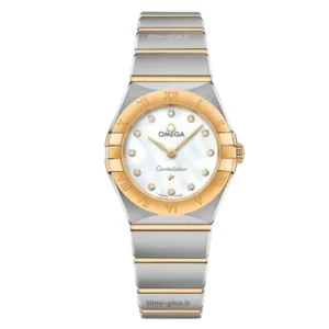 ساعت مچی زنانه امگا دورنگ ترکیبی نقره ای و طلایی