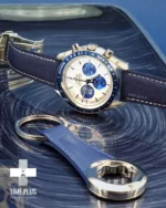 ساعت مچی مردانه امگا مدل اسپید مستر اسنوپی سفید سرمه ای