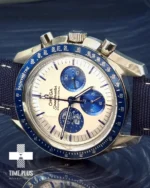 ساعت مچی مردانه امگا مدل اسپید مستر اسنوپی سفید سرمه ای