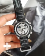 ساعت مچی زنانه امگاسواچ مدل Mission to Earthphase مشکی و طوسی