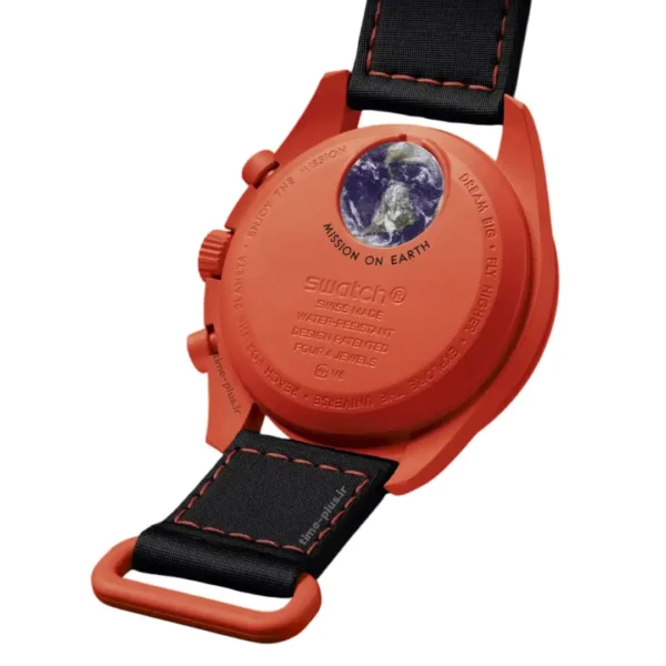 ساعت مچی مردانه امگاسواچ مدل Lava قرمز و مشکی