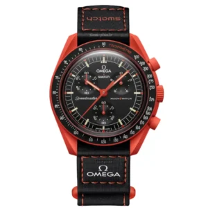 ساعت مچی زنانه امگاسواچ مدل Lava قرمز و مشکی