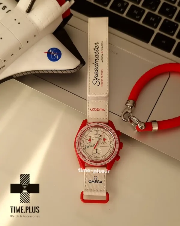 ساعت مچی زنانه امگاسواچ مدل Mars قرمز