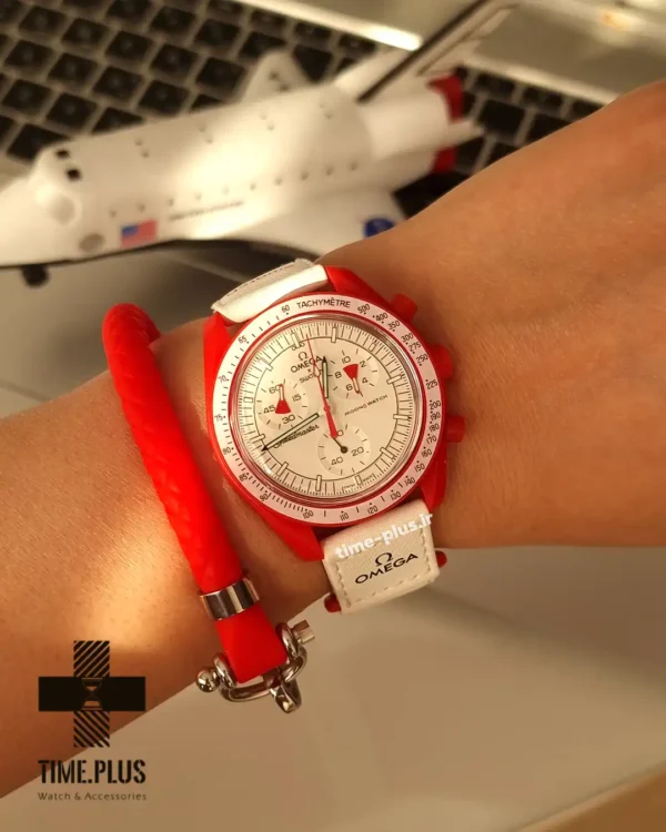 ساعت مچی زنانه امگاسواچ مدل Mars قرمز