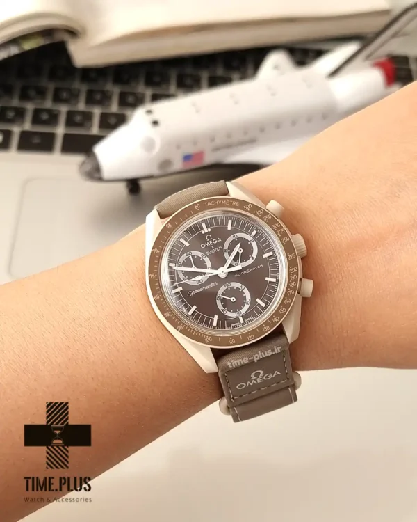 ساعت مچی مردانه امگاسواچ مدل Earth Desert قهوه ای