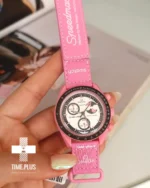 ساعت مچی زنانه امگاسواچ مدل Pink Moon صورتی