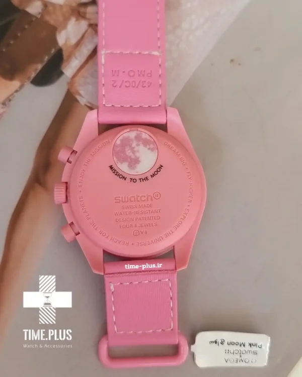 ساعت مچی زنانه امگاسواچ مدل Pink Moon صورتی