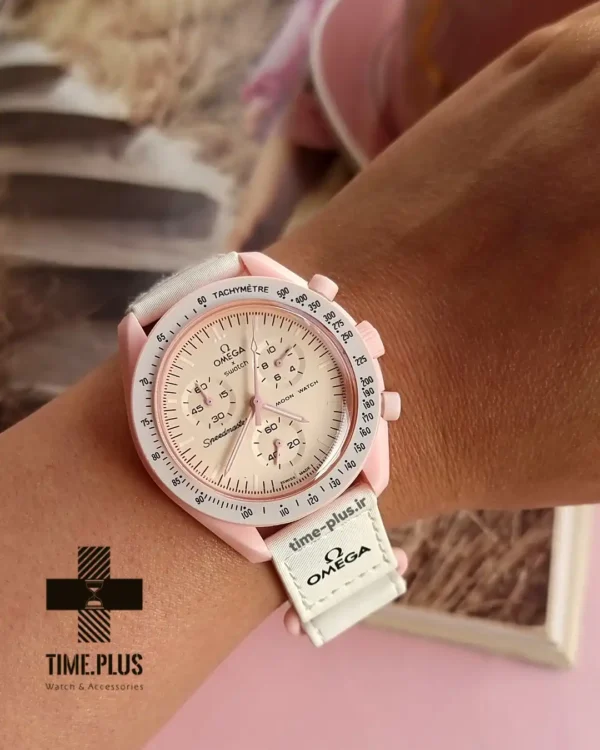 ساعت مچی مردانه امگاسواچ مدل Mission to Venus صورتی