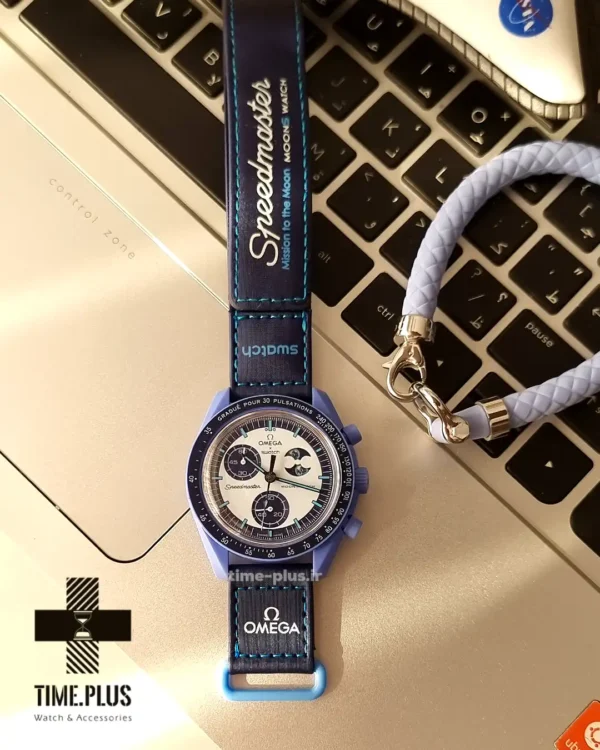 ساعت مچی زنانه امگاسواچ مدل Super Blue آبی