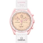 ساعت مچی زنانه امگاسواچ مدل Mission to Venus صورتی