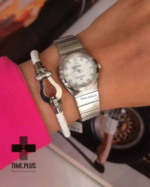 ساعت مچی زنانه امگا مدل کانسلیشن نقره ای