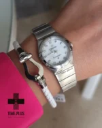 ساعت مچی زنانه امگا مدل کانسلیشن نقره ای