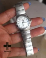 ساعت مچی زنانه امگا مدل کانسلیشن نقره ای