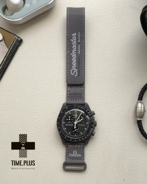 ساعت مچی زنانه امگاسواچ مدل Mission to Mercury طوسی پر رنگ