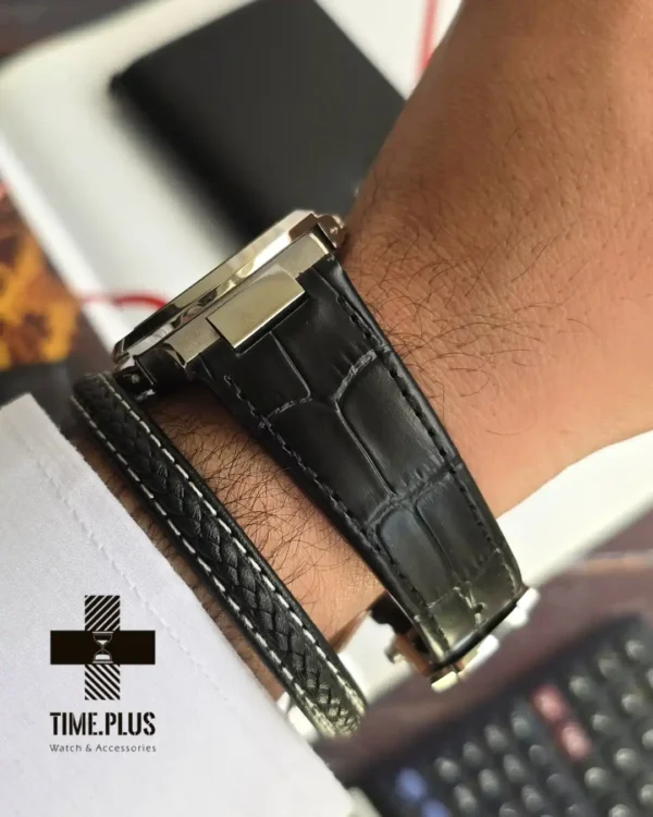 ساعت مچی مردانه پتک فیلیپ مدل ناتالیوس چرمی مشکی