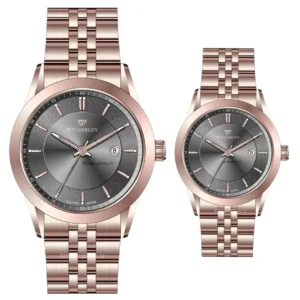 ساعت مچی ست زنانه و مردانه ویمبرلی مدل زنانه: WB-CS214L-I, مردانه: WB-CS214G-P طوسی تیره