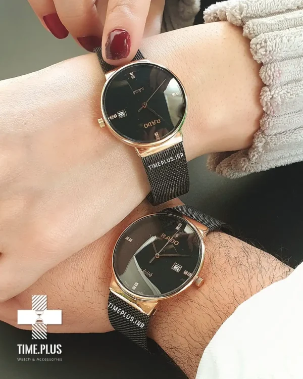 ساعت مچی ست زنانه و مردانه رادو مشکی