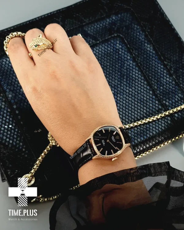 ساعت مچی زنانه رولکس مدل چلینی مشکی