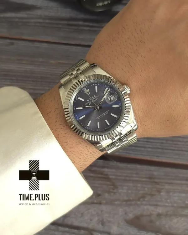 ساعت مچی مردانه رولکس مدل دیت جاست 2 سرمه ای