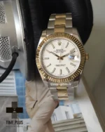ساعت مچی مردانه رولکس مدل دیت جاست ۲ سفید