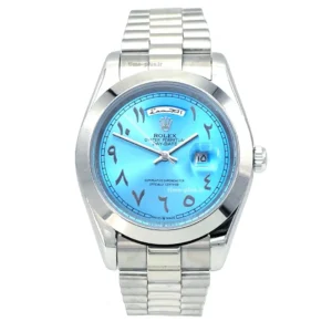 ساعت مچی مردانه رولکس مدل دی دیت عرب ادیشن فیروزه ای